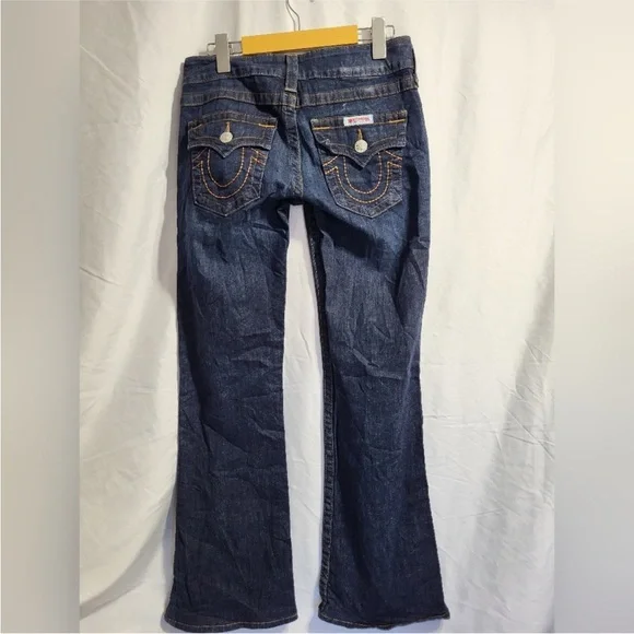 True Religion Women's Dark Blue Boots Cut Jeans Size 27X29 - Picture 3 of 6